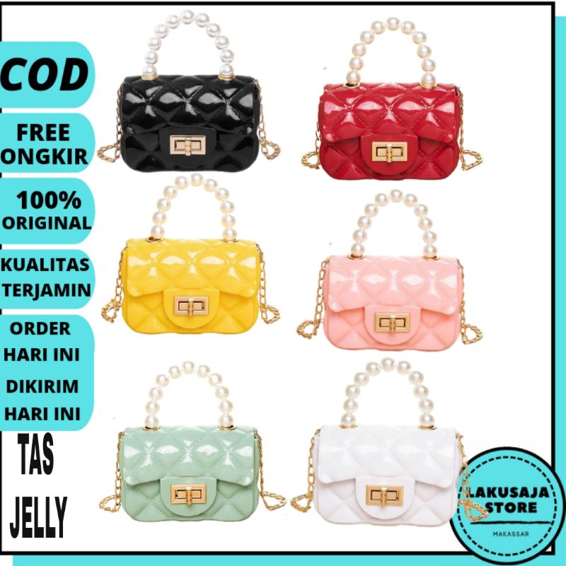 COD TAS JELLY MINI WANITA JELLY MUTIARA TAS IMPORT JELLY MINI MUTIARA TAS SELEMPANG PEREMPUAN MURAH