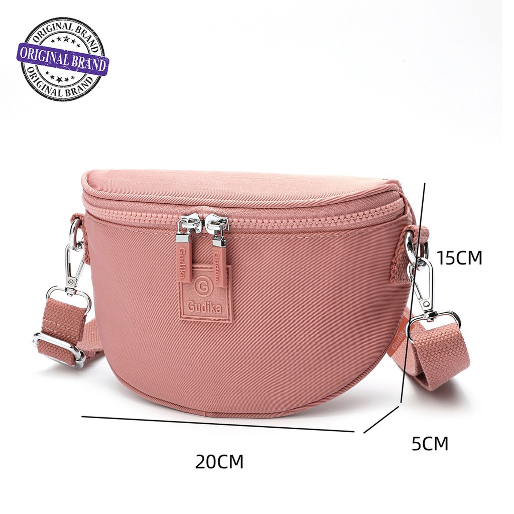 GUDIKA - Tas Selempang Wanita Modis Import Original 5178 - Tas Wanita Selempang Bahu Kekinian Terbaru Bahan Nylon Waterproof Anti Air - slingbag - tas mini - bag - cewek - imut - fashion - branded - santai - tas - slempang - termurah - ori - wanita