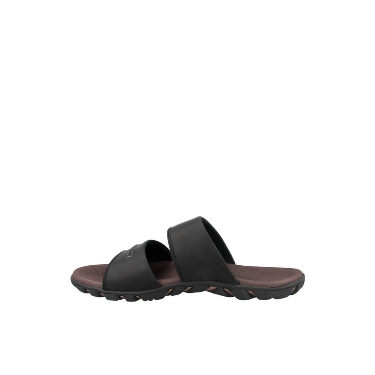 SANDAL SLIDE PAKALOLO PRIA ORIGINAL CASUAL KULIT ASLI HITAM PB13