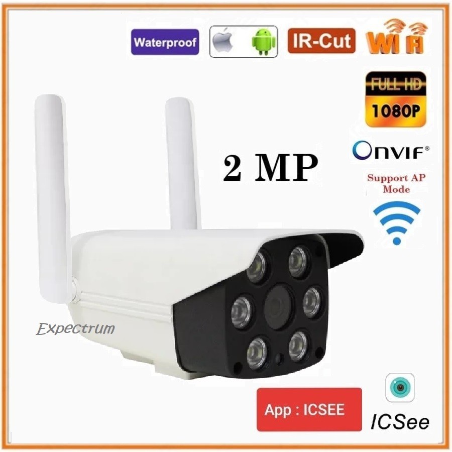 IP CAMERA / IPCAM ICSEE. OUTDOOR 2MP Wireless 2 Infrared &amp; 4 Bright Led. H265+