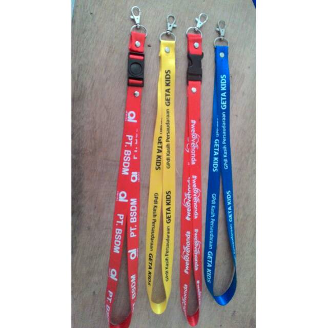 

TALI ID CARD SABLON SATU WARNA/LANYARD CUSTOM MURAH/GANTUNGAN ID CARD