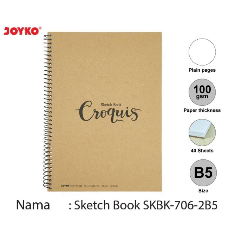 

SKETCH BOOK CROQUIS JOYKO B5