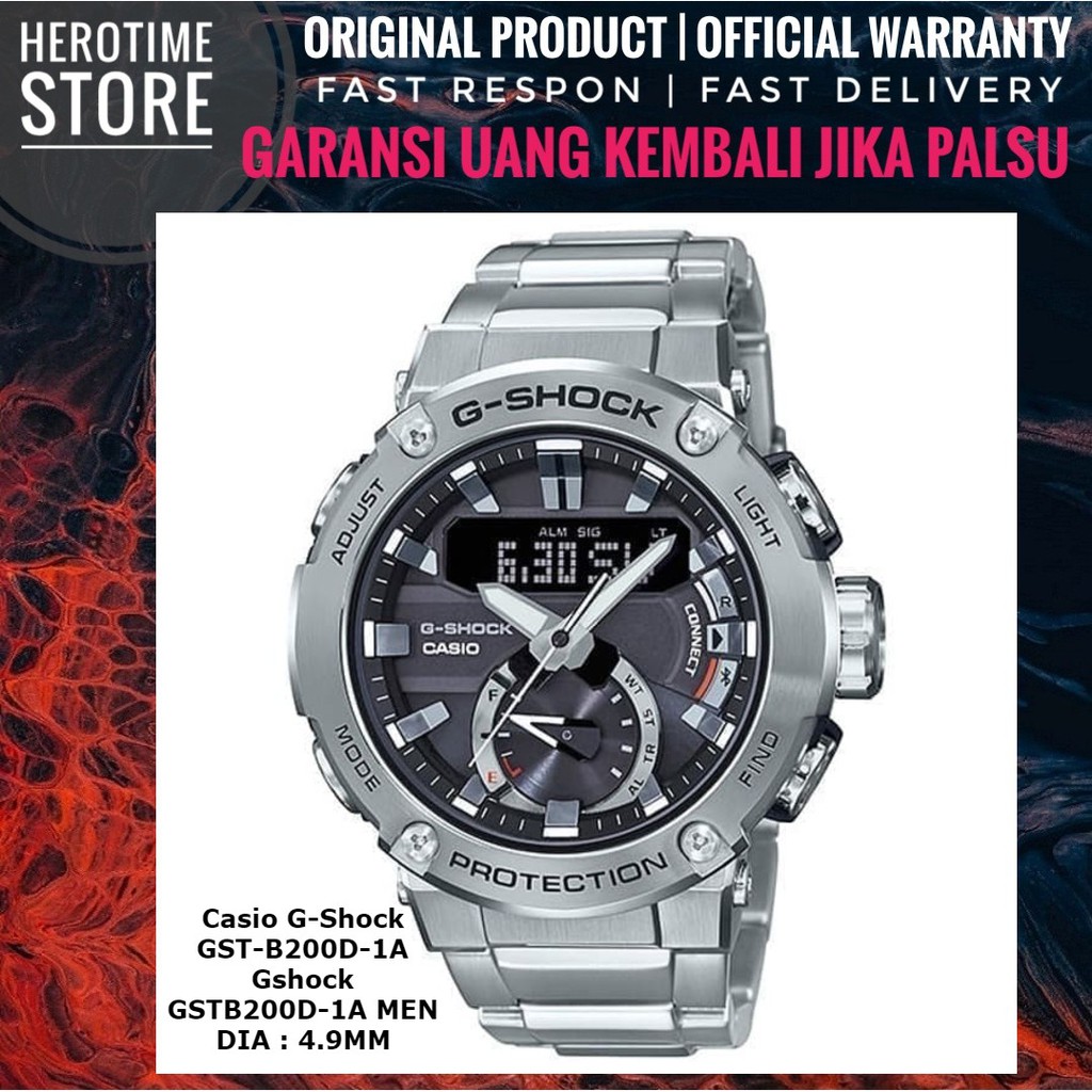 Jam Tangan Casio G-Shock GST-B200D-1A Gshock GSTB200D-1A Garansi Resmi ORIGINAL