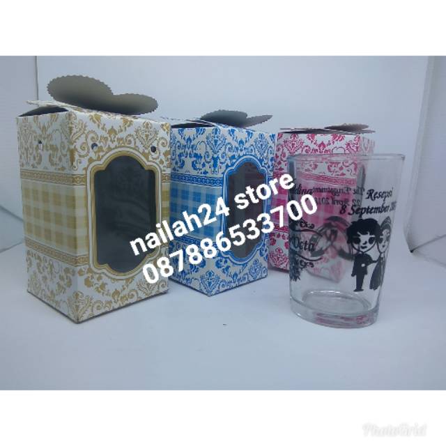 Souvenir gelas bening jamu
