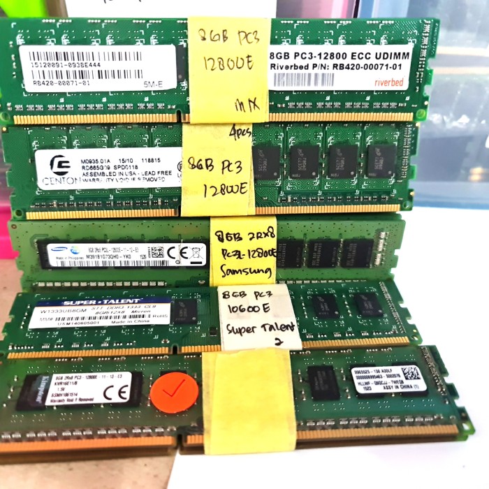 Ram Pc-xeon pc3-10600e/12800e ddr3 mix (merek campur)