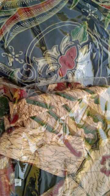 Kaesang Pendek Kemeja Batik Pria Full Furing Bahan Katun Cabut Warna