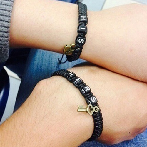 2 Pcs Gelang  Bangle Couple Model  Tenun Dengan Kunci  Dan 