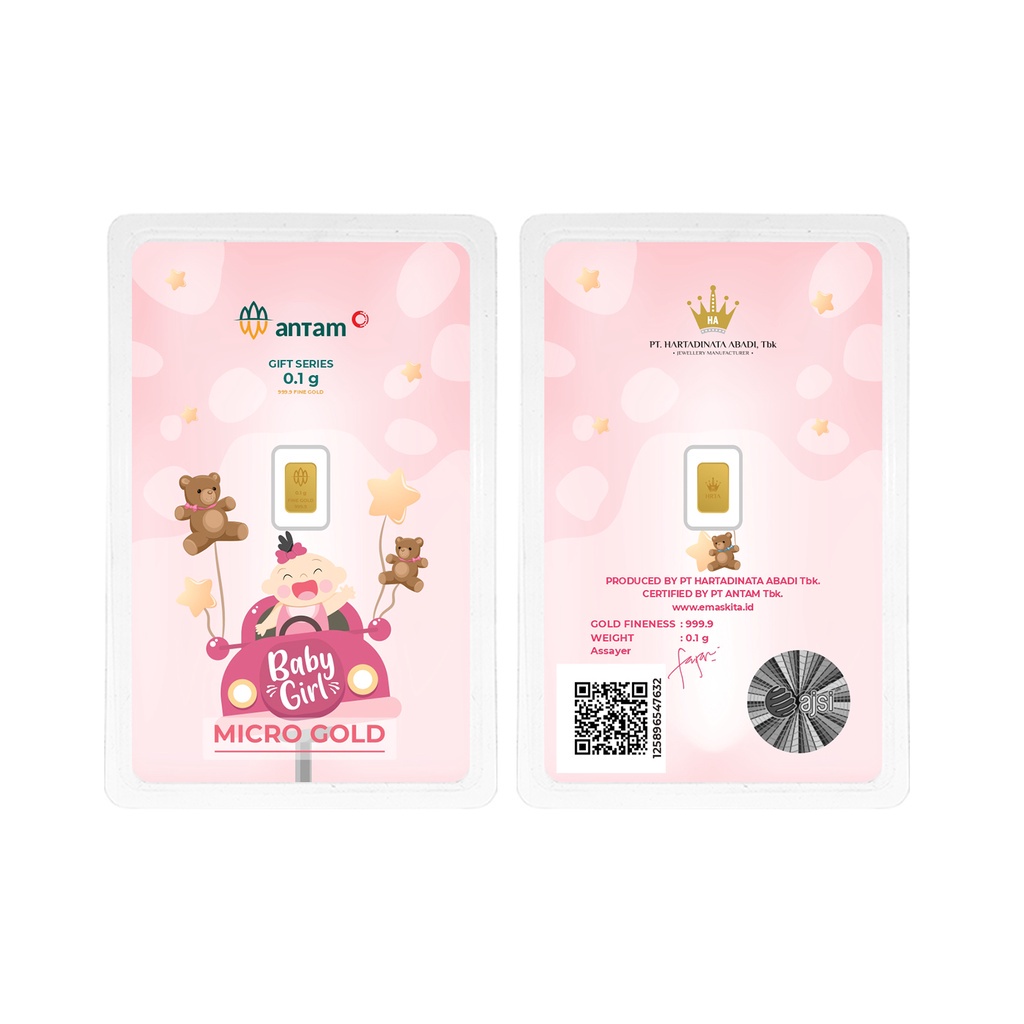 Logam Mulia Antam &quot;Baby Girl Car&quot; 24K 0.1 gram - SDW Gold -