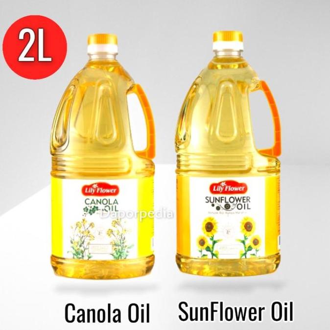 

[[COD]] Canola SunFlower Oil Lily Flower Minyak Kanola Biji Bunga Matahari 2L MURAH Kode 280