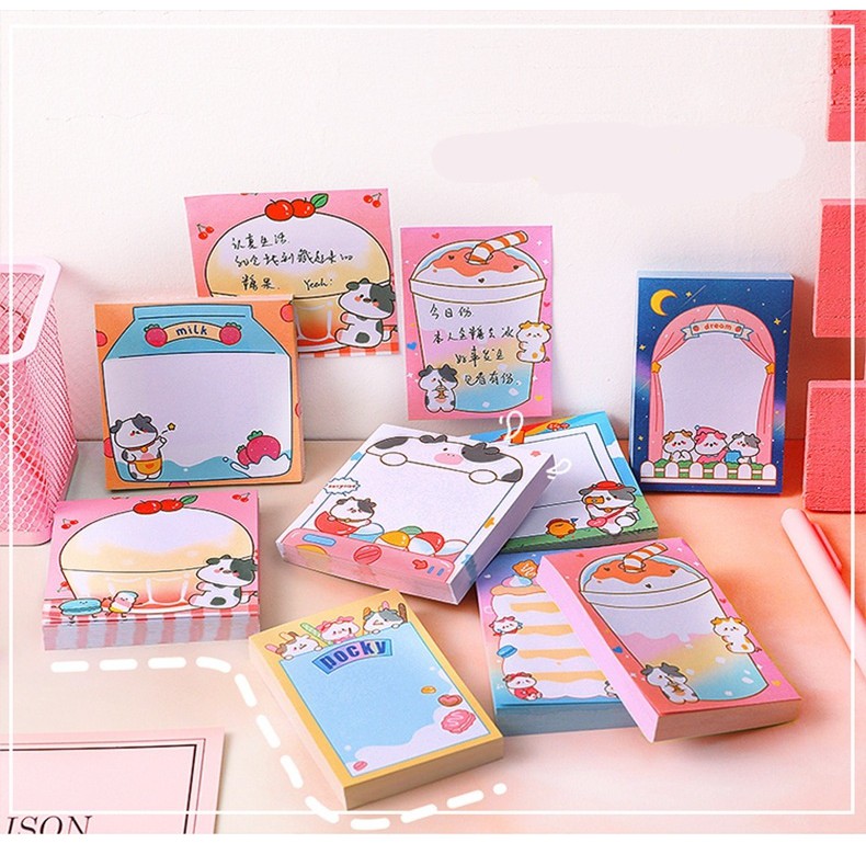 Sticky note memo pad sapi karakter hewan-2