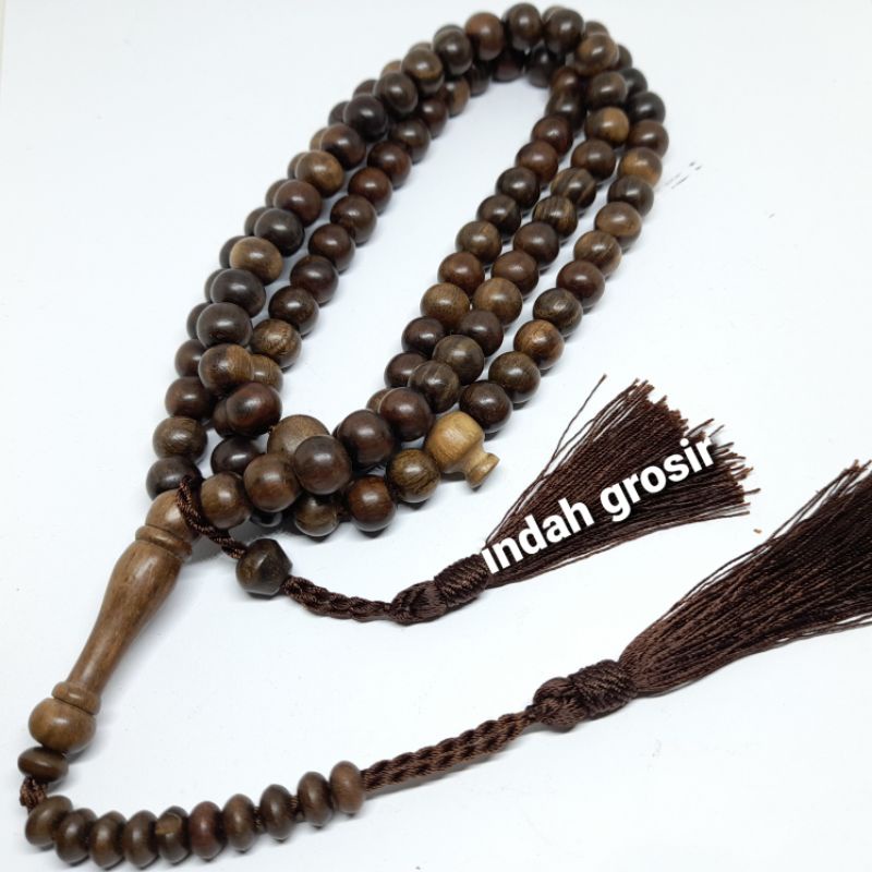 Tasbih Kayu Kalima Sada Natural 99butir 8mm