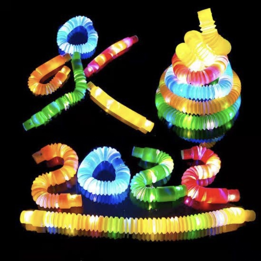 Mainan Pop Tube LED Pop Tubes LED Fidget Pop Tubes Sensory Toys Mainan Selang Anak
