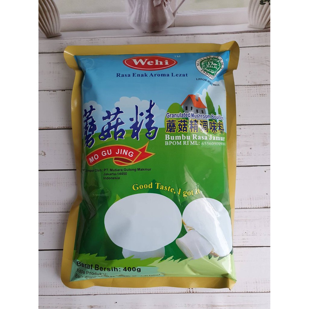 Wehi kaldu jamur mo gu jing - bumbu rasa jamur 400gram