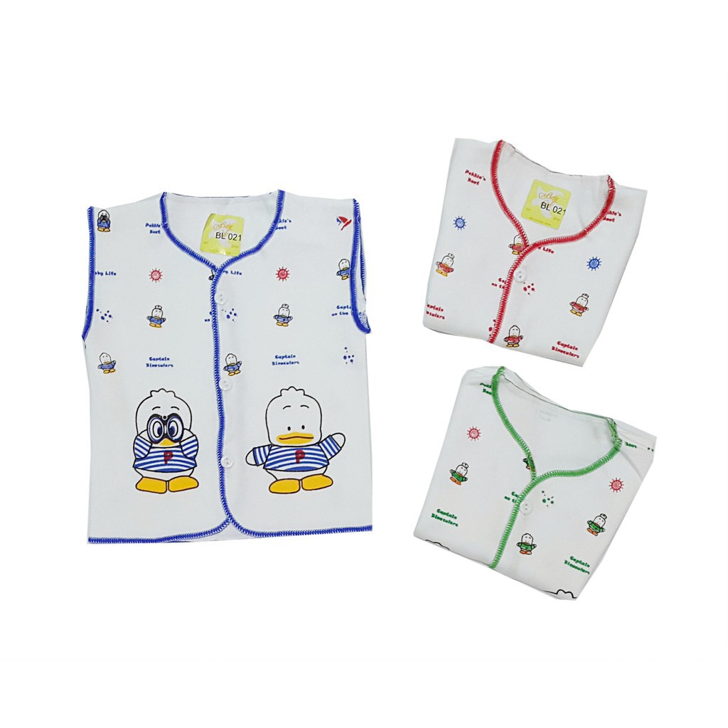 PROMO AKHIR BULAN!(12pcs) Baju Bayi Newborn Lengan Buntung Kutung Merek Babylife - Baju Kuntung Bayi