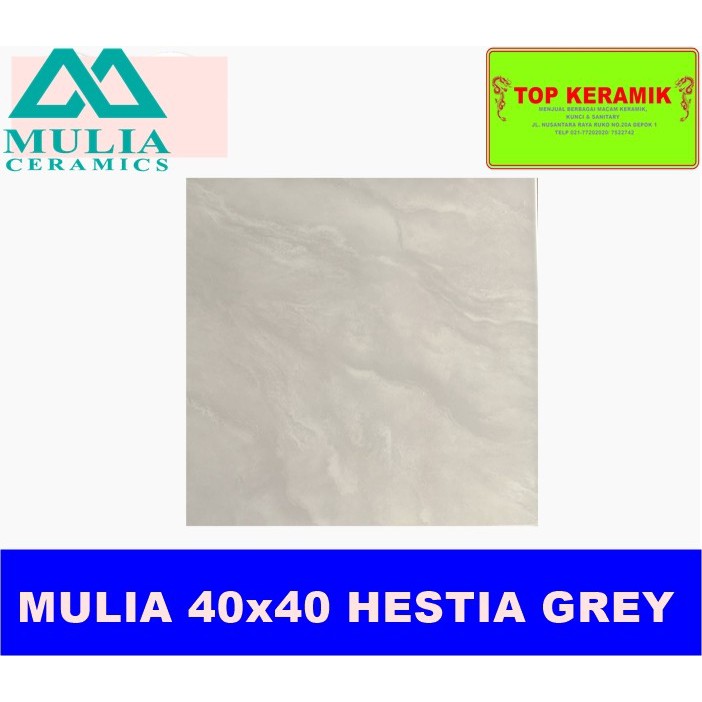 Keramik Lantai Mulia 40x40 Hestia Grey Kw 1