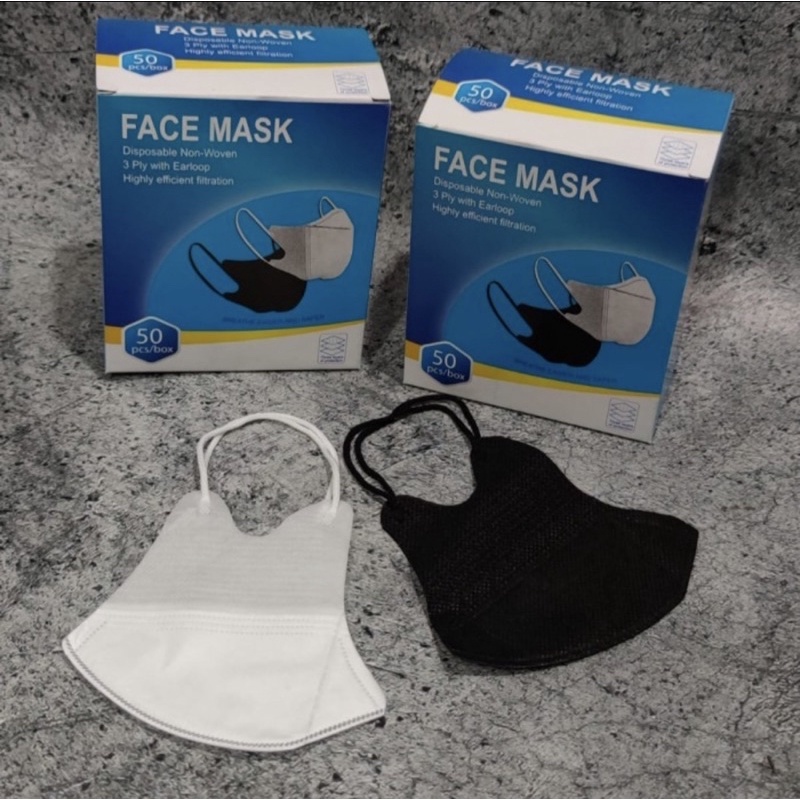 [CASHBACK 5%] Masker DUCKBILL face mask ada garis hidung isi 50 warna