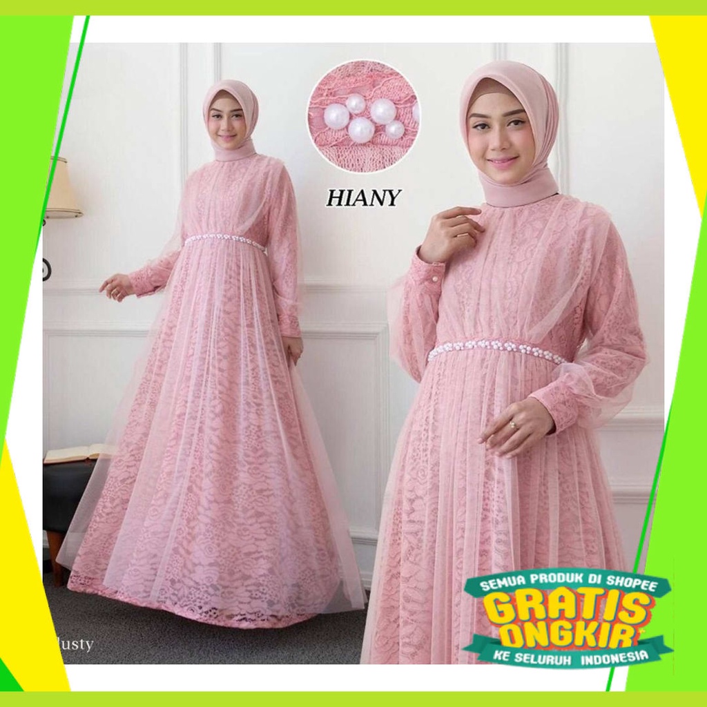 Maxi Hijau ijo Green Lumut Stabilo Lemon Jotol Botol /  MAXI HIANY (L ,XL) READY 2 UKURAN GAMIS BRUK