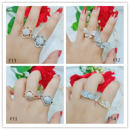 Cincin Xuping Permata Lapis Emas Perhiasan Fashion F11-14