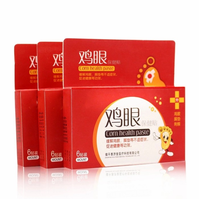 Plester Obat Kutil Mata Ikan Kapalan Penutup Luka Ji Yan Gao Herbal Cina Bisul Ampuh 1 Box Isi 6 Pcs