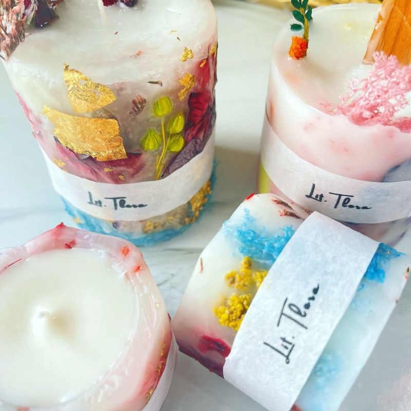 Lit.tlera 3D Botanic Candle / Botanical Candle / Scented Botanic Candle / Lilin botanic / Lilin Bota