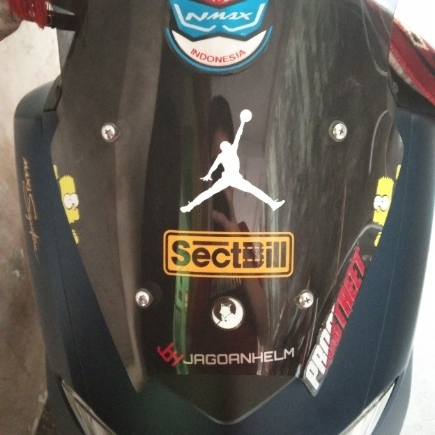 STIKER CUTTING LOGO AIR JORDAN AKSESORIS MOTOR MOBIL HELLM VARIASI RACING KEREN MURAH