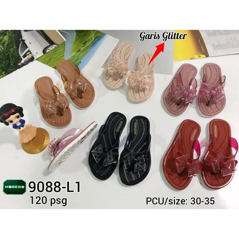sandal anak perempuan morego pita glitter