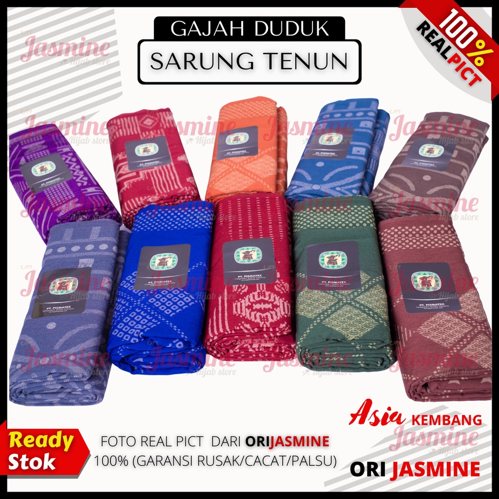 Sarung Gajah Duduk Asia Kembang Motif Bali Songket Premium Batik Pria Tenun Tradisional Dewasa Laki Daerah Jawa Tengah