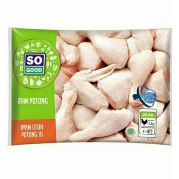 

Grosir Rp. 37.500/pack So Good Ayam potong 10 pcs 1 kg