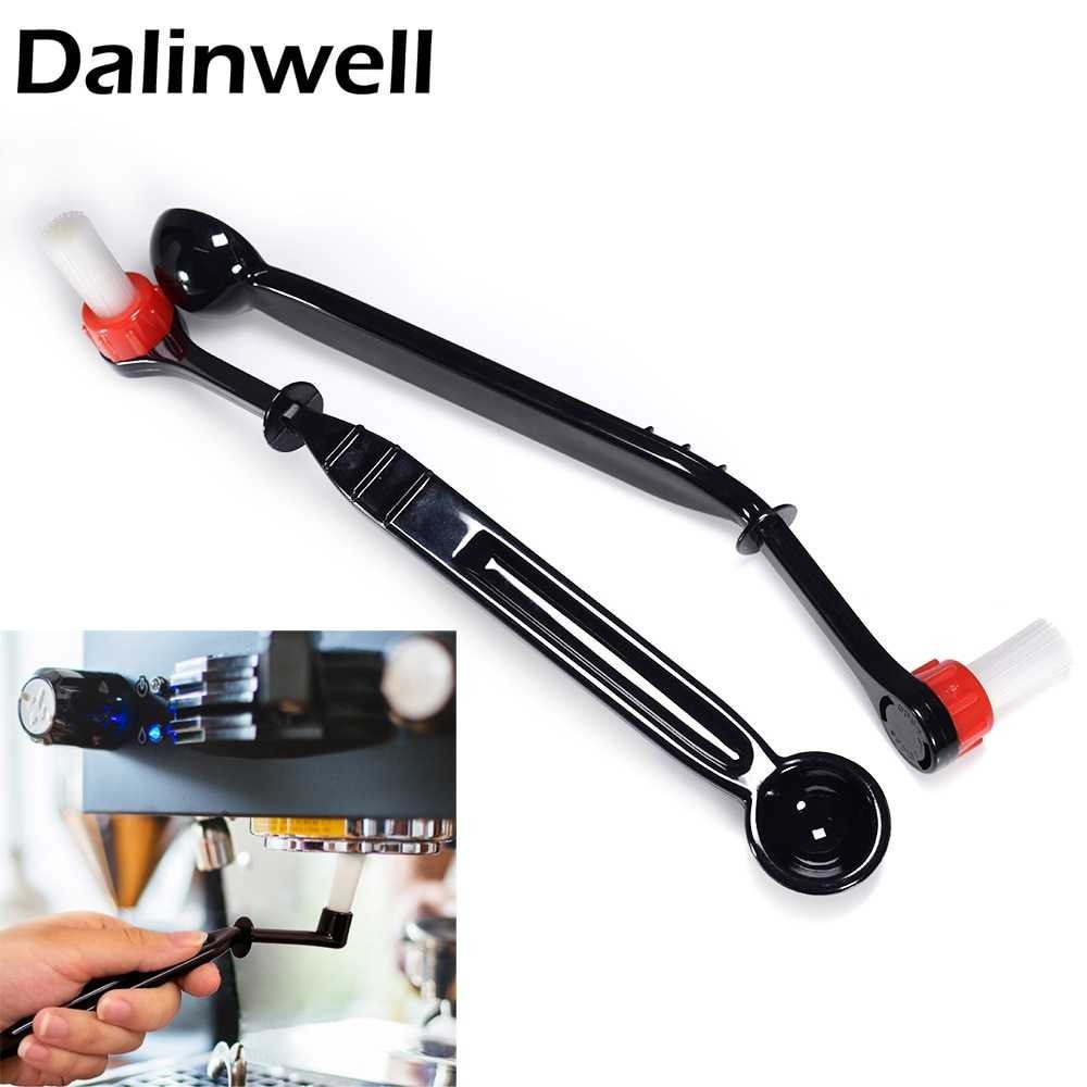 Best Seller ! Dalinwell 2in1 Sikat Sendok Pembersih Mesin Kopi Espresso Nylon Brush