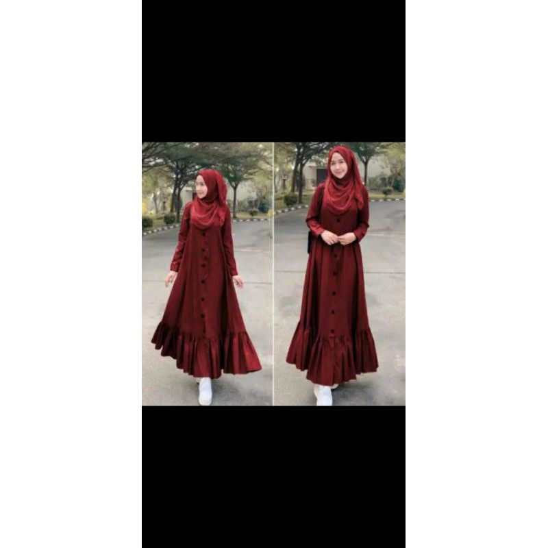 PIONI LONG DRESS/REMPEL KELILING DEPAN DAN BELAKANG XL/LD105