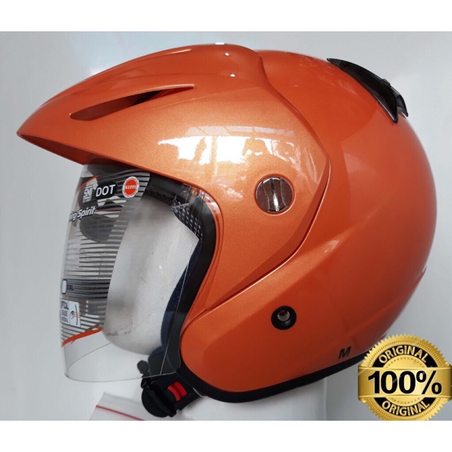 Dijual Murah Baru Helm INK CX22 Sport Solid Golden Peach Orange Asli Original 100% Size M