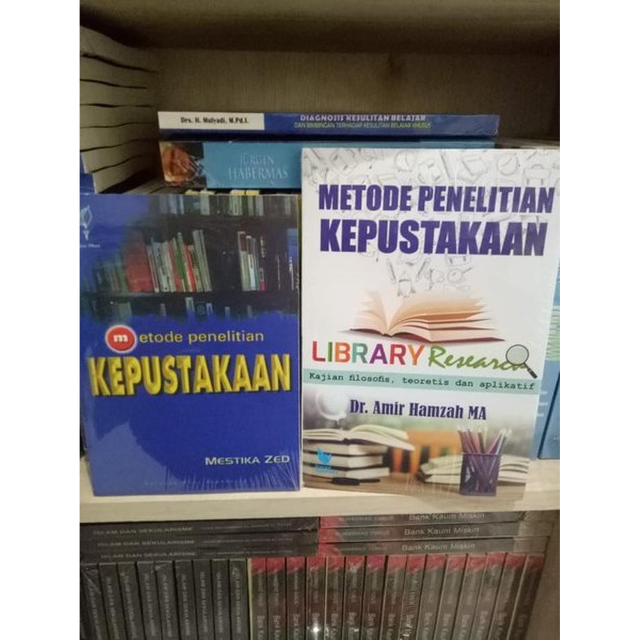 Paket 2 Buku Metode Penelitian Kepustakaan dan Metode Penelitian Kepustakaan Library Research -