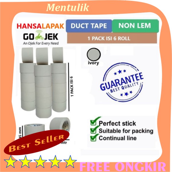 

LIMITED EDITION!!! isolasi lakban pembalut pipa AC NON LEM 6 roll