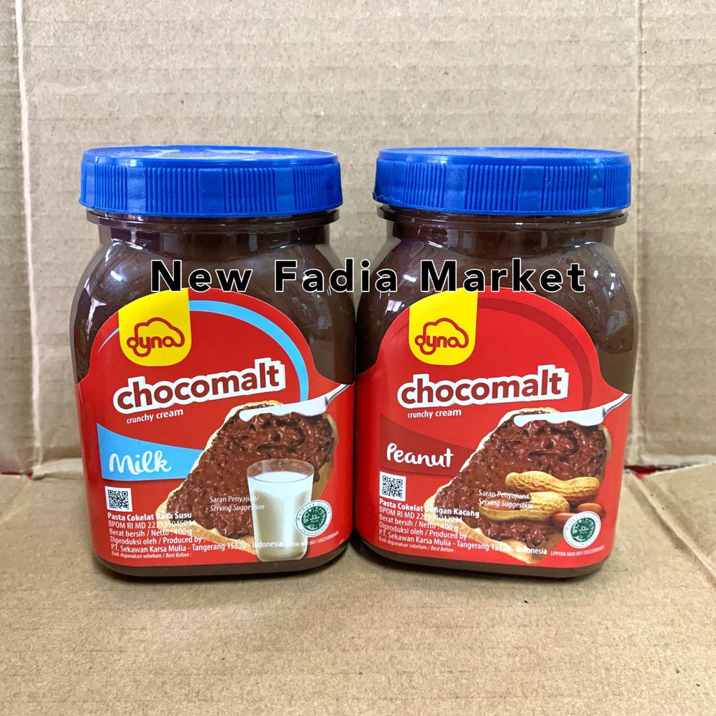 Selai Coklat Dyna Chocomalt 400gr Milk/Peanut