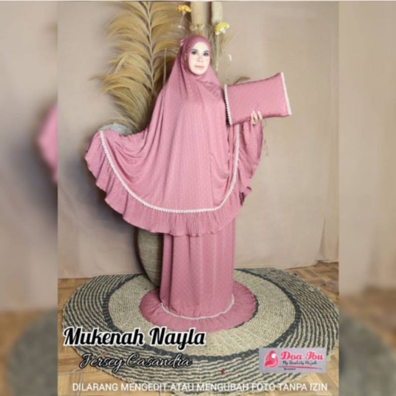 MUKENA NAYLA ORIGINAL DOA IBU/MUKENA JERSEY CASANDRA JUMBO/MUKENA CANTIK DOI