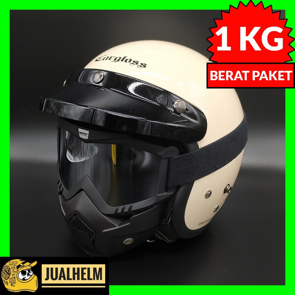 Helm Cargloss Retro | Avorio Naiade + Goggle Mask