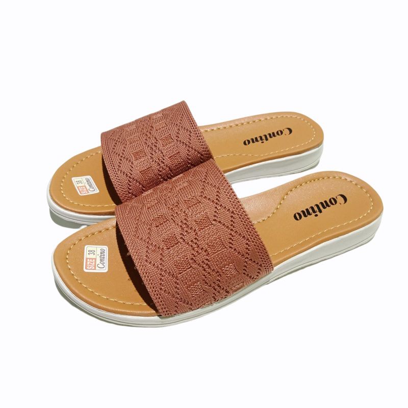 Wedges Wanita Terlaris / Sandal Slop Wanita / Sandal Cewek Rajut Impor Contino