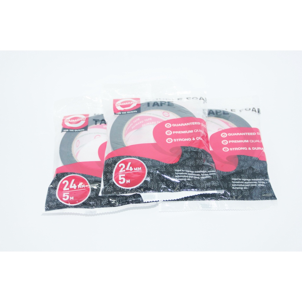 

Double Tape Foam Daimaru 24mm x 5 M Hitam