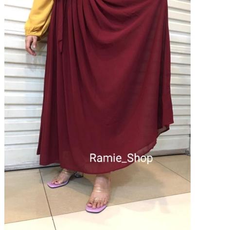 ➹ ROK CERUTI ROK PANJANG POLOS FULL FURING ➢