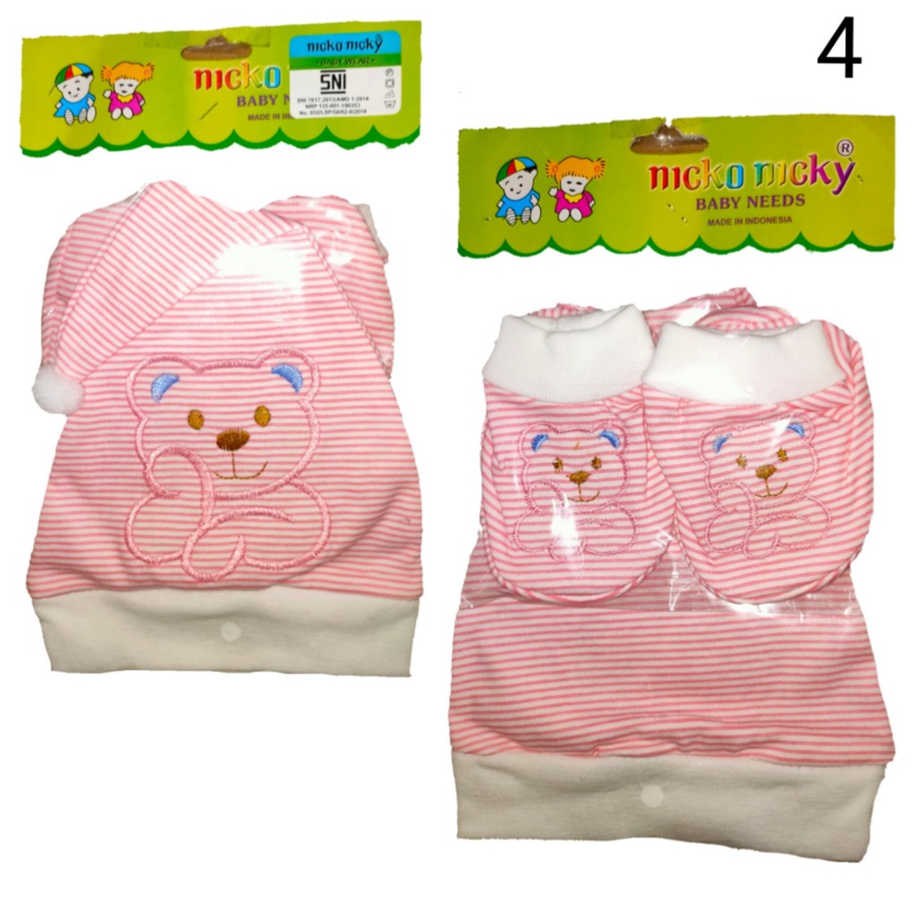 Topi + Kaos Kaki Bayi (2 in 1) Nicko Nicky