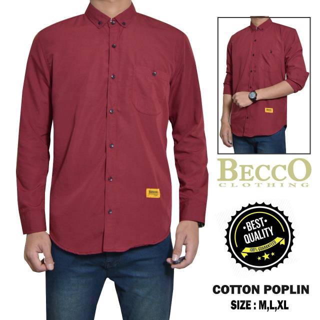 Kemeja polos casual ready stok banyak