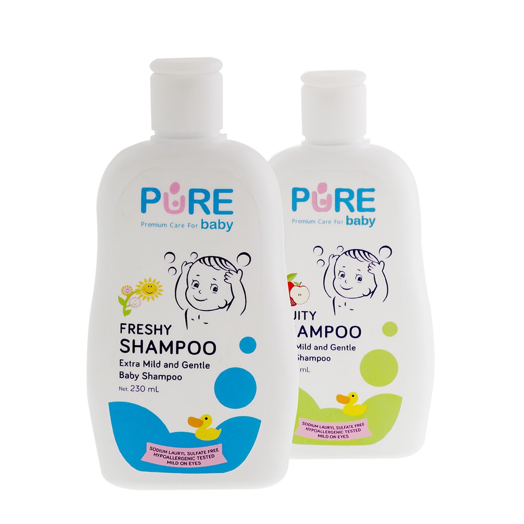 Pure BB Baby Shampoo 230 ml SLS Free formula khusus Bayi FRESHY / FRUITY - PREMIUM CARE