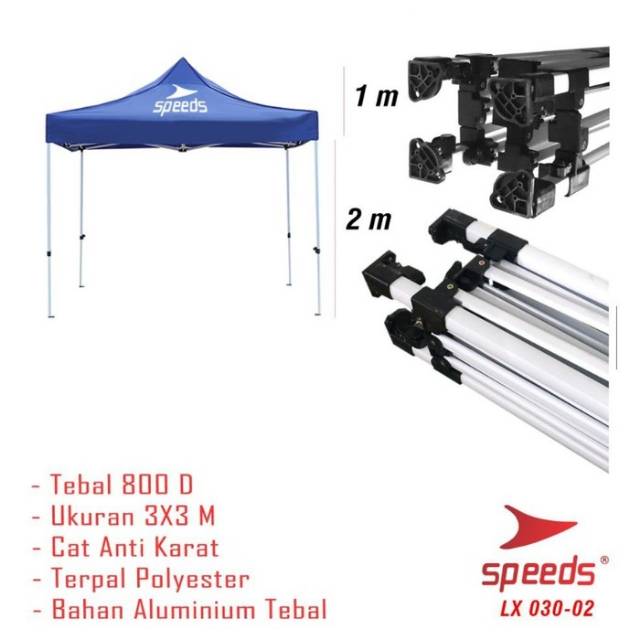 Tenda Payung Lipat Otomatis Gazebo Bazar Pameran  Dagang  3x3m Speeds LX030-2