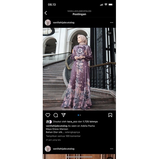 maya dress Maroon Vanilla Hijab