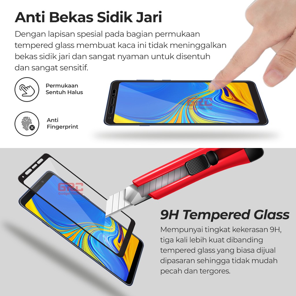 SAMSUNG Galaxy A9 2018 Tempered Glass HOGO Full Cover Glue
