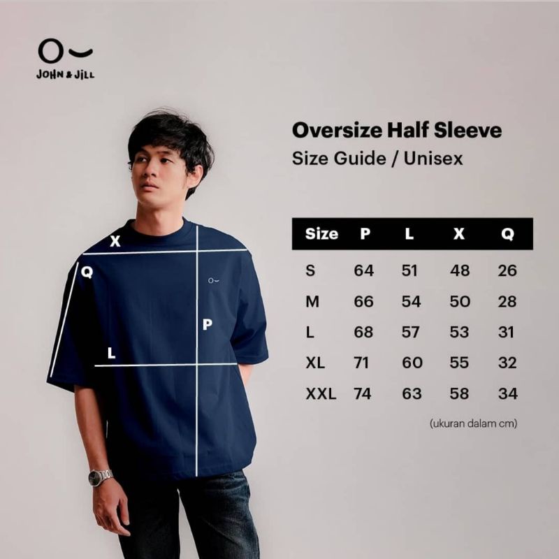 JOHNJILL - Kaos Oversize Short Sleeve