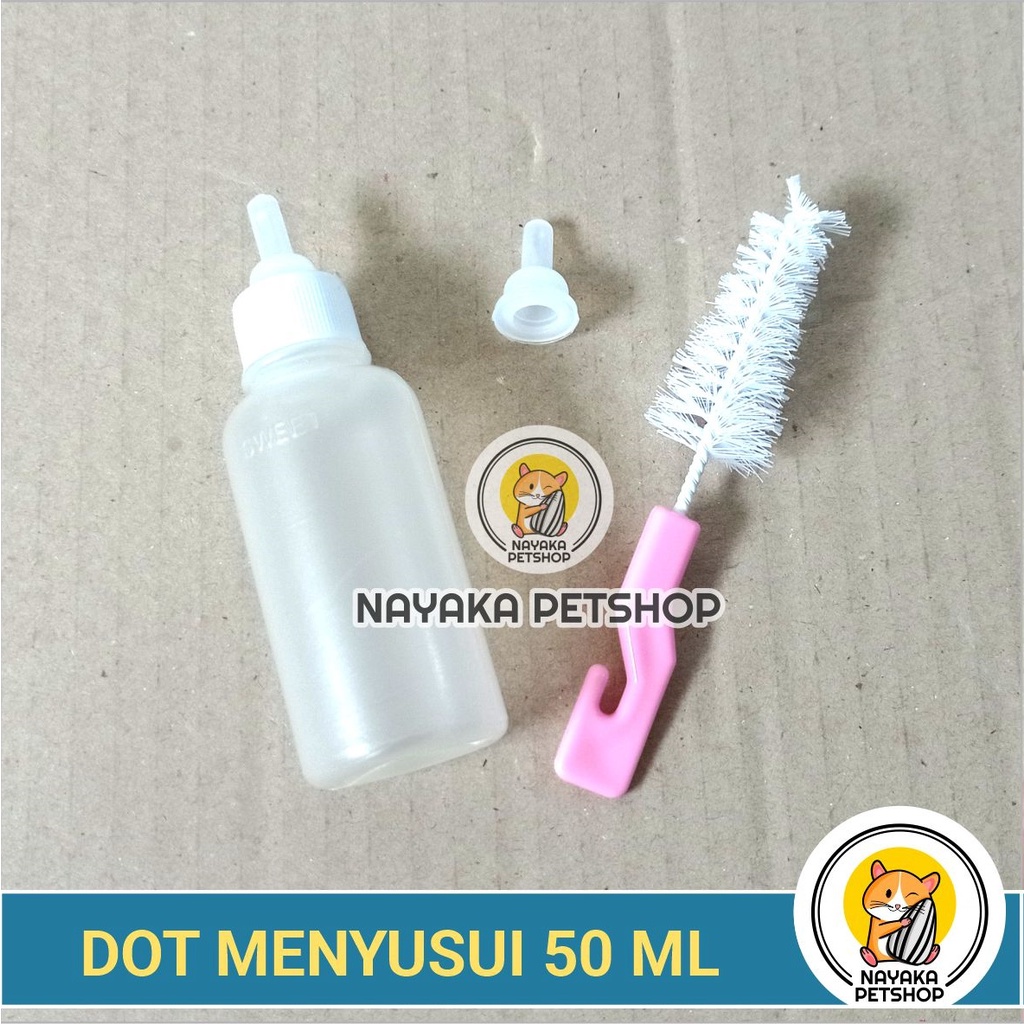 Dot Menyusui Kucing 50 ml Botol Susu Kitten Kelinci Anak Hewan