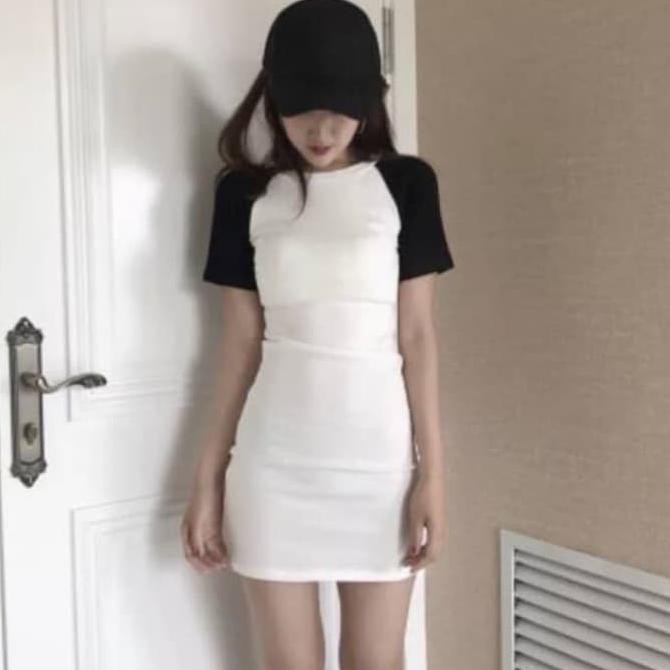 Korea Mini Dress 190 - Putih, XS