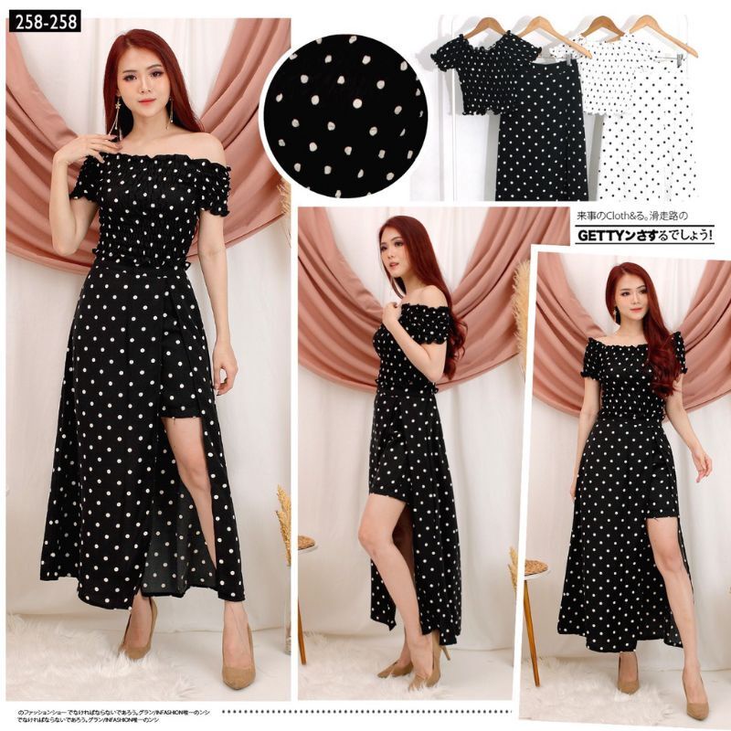 SET SABRINA POLKA KERUT SETELAN SABRINA COLLECTION