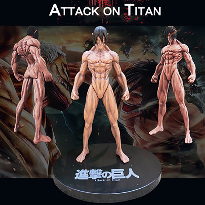 Action Figure Anime Attack on Titan Eren Jaeger Giant ver Mainan Action Figure Bahan PVC Untuk Hadiah